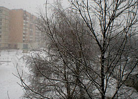 Глобальное потепление. В Полтаве на Украине нередки обильные снегопады в середине апреля